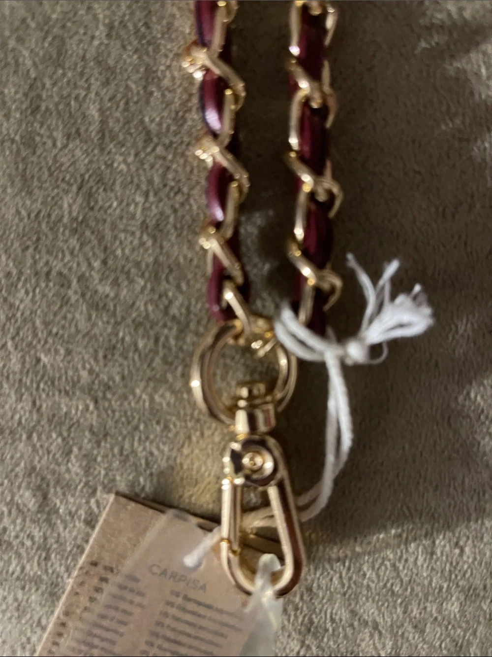 Carpisa Gold tone and Brown Strap - Mobile Phone Holder